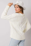 Heart Neckline Button-Down Long Sleeve Sweater for Women