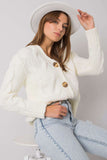 Heart Neckline Button-Down Long Sleeve Sweater for Women
