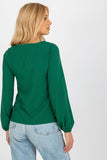 Elegant Long Sleeve Blouse with Decorative Mesh Frill