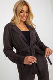 Checked Long Sleeve Jacket with Slip Pockets