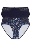 Classic Cotton Lace-Trimmed Panties - 2-Pack