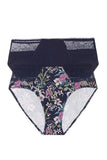 Classic Cotton Lace-Trimmed Panties - Two-Pack Set