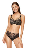 Elegant Bra with Decorative Straps and Lace Detailing