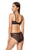 Elegant Bra with Decorative Straps and Lace Detailing