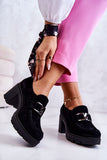 Stylish Mid-Heeled Suede Shoes with Comfortable Fit