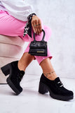 Stylish Mid-Heeled Suede Shoes with Comfortable Fit