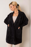 Stylish Women's Press Stud Coat with Slip Pockets