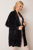 Stylish Women's Press Stud Coat with Slip Pockets