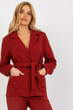 Elegant Checked Long Sleeve Jacket with Slip Pockets
