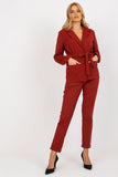 Elegant Checked Long Sleeve Jacket with Slip Pockets
