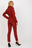 Elegant Checked Long Sleeve Jacket with Slip Pockets