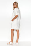 Minimalist Kimono Dress with Pockets and Heart Neckline