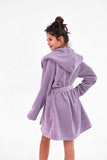 Cozy Hooded Cotton Bathrobe with Pockets for Women