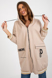 Extended Cut Women's Zip Hoodie with Front Pockets