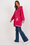Extended Cut Hooded Zip Sweatshirt with Pockets