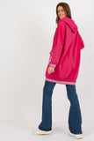 Extended Cut Hooded Zip Sweatshirt with Pockets