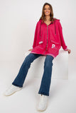 Extended Cut Hooded Zip Sweatshirt with Pockets