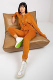 Cozy Velour Sweatshirt & Pants Set with Hood and Pockets