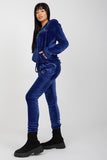 Cozy Velour Sweatshirt and Pants Set with Zipper and Hood