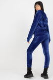 Cozy Velour Sweatshirt and Pants Set with Zipper and Hood