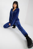 Cozy Velour Sweatshirt and Pants Set with Zipper and Hood