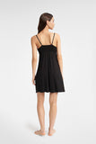 Elegant Black Strapless Nightgown with Lace Details