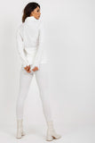 Ribbed Turtleneck Women's Blouse with Long Sleeves