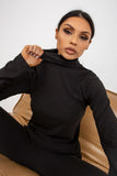 Ribbed Turtleneck Women's Long Sleeve Blouse