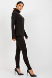 Ribbed Turtleneck Women's Long Sleeve Blouse