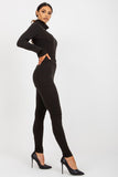 High Waist Striped Fabric Leggings for Everyday Wear