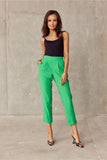 Elegant Straight-Leg Pants with Turn-Up Hem
