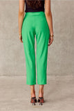 Elegant Straight-Leg Pants with Turn-Up Hem