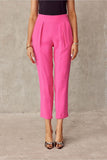 Elegant Straight Leg Pants with Turn-Up Detail