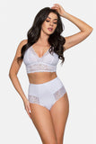 Comfortable High-Waisted Cotton Panties with Lace Inserts