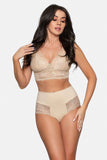 Comfortable High-Waisted Cotton Panties with Lace Inserts