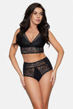 Elegant High-Waisted Cotton Lace Back Panties