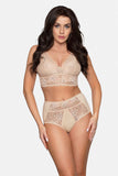 Elegant High-Waisted Cotton Panties with Lace Detail