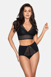 High-Rise Lace-Trimmed Cotton Panties