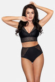 Lace High-Waisted Panties with Cotton Crotch for Comfort