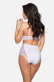 Lace High-Waisted Panties with Cotton Crotch Comfort