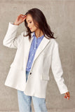 Elegant Voluminous Jacket with Decorative Collar and Cuffs