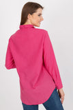 Loose Fit Long Sleeve Buttoned Women's Shirt - Cotton Blend