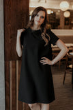 Chic Loose-Fitting Dress with Jackie Kennedy Collar