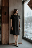 Chic Loose-Fitting Dress with Jackie Kennedy Collar