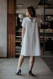 Jackie Kennedy-Style Loose-Fit Short Sleeve Dress