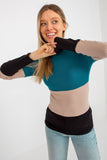 Ribbed Turtleneck Long Sleeve Women's Sweater in 3 Colors