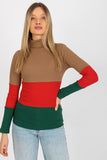 Ribbed Turtleneck Sweater in Three Colors for Women