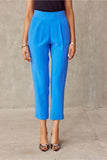 Elegant Straight-Leg Pants with Turn-Up Hem