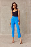 Elegant Straight-Leg Pants with Turn-Up Hem