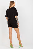 Heart Neckline Blouse & Shorts Tracksuit Set